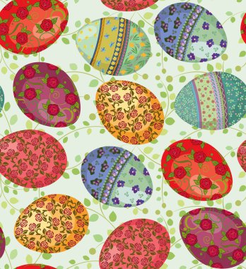 Easter eggs pattern clipart