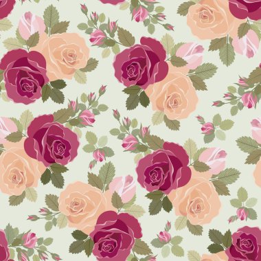 Roses pattern clipart