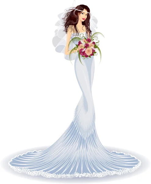 Красивая невеста — стоковый вектор
