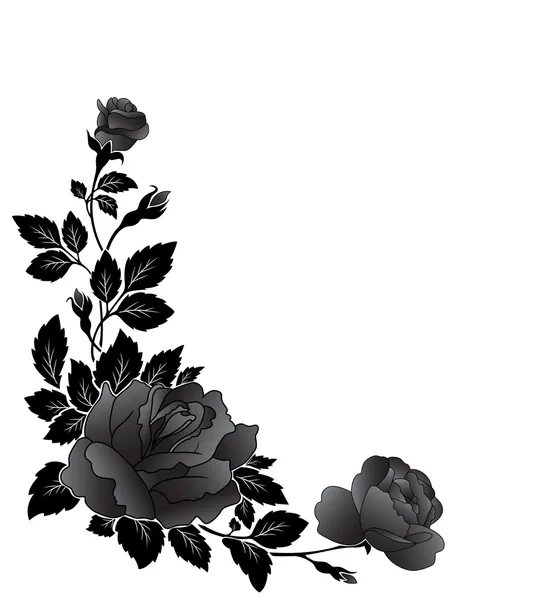 Kulmikas kukkakuvio, ruusu — vektorikuva