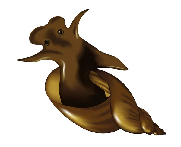 Image vectorielle d'un escargot, tatouage — Image vectorielle