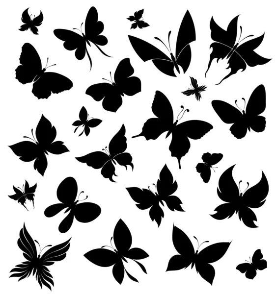 Conjunto de mariposas — Vector de stock