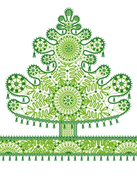 Abstract lace christmas tree — Stock Vector