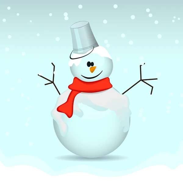 Snowman Winter Weather — Stock Vector