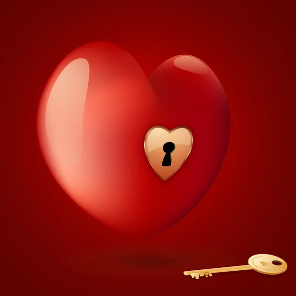 Καρδιά-lock — Διανυσματικό Αρχείο