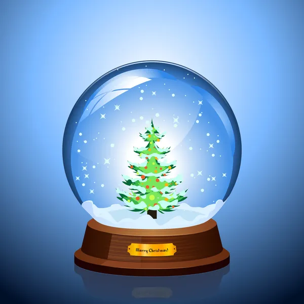 Christmas Snow globe — Stock Vector