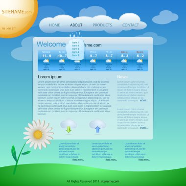 Website template clipart