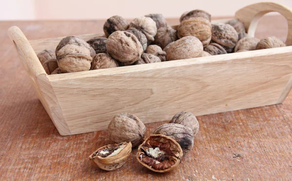 Makro zobrazení ořech — Stock fotografie