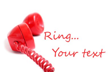 Vintage red phone clipart