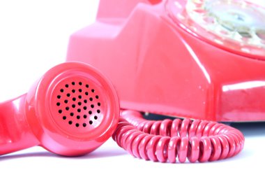 Vintage red phone clipart