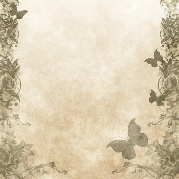 Ilustração grunge floral — Fotografia de Stock