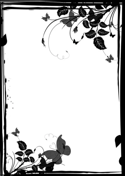 Ilustracja kwiatowy ramki — Zdjęcie stockowe
