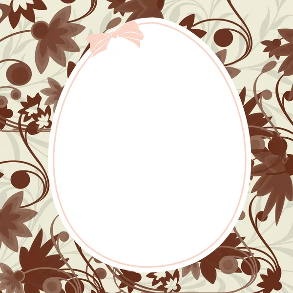 Invito con uovo di Pasqua floreale — Foto Stock