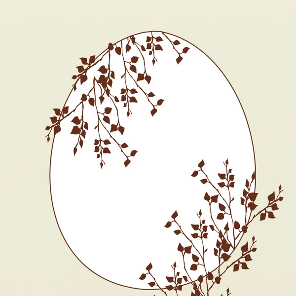 Запрошення Квітковим Пасхальним Яйцем Або Вітальною Листівкою — стокове фото