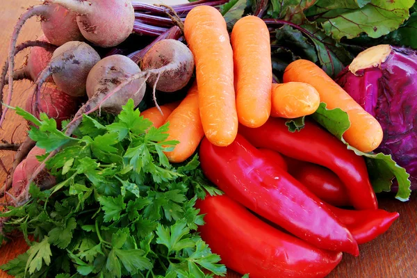 Komposition mit frischem rohen Gemüse — Stockfoto