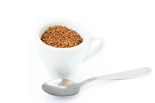 Миттєва кава ізольована на білому тлі — стокове фото
