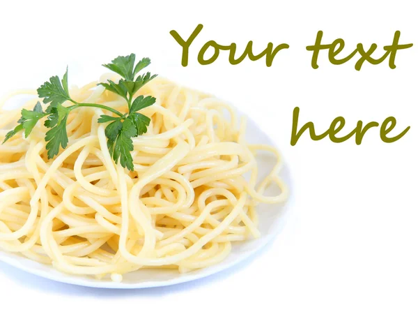 Spaghetti Isoliert Auf Weißem Hintergrund — Stockfoto