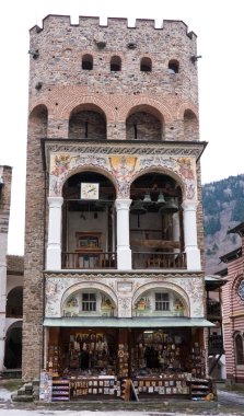 Tower in Rila Monastery, Bulgaria clipart