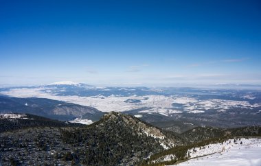 dağlar kış manzara. Bulgaristan, borovets