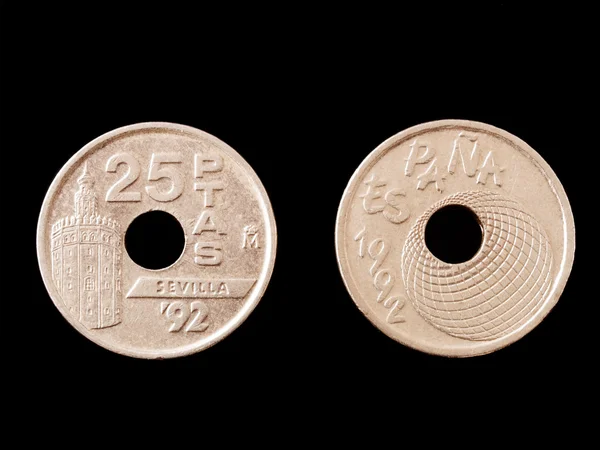 Spanish coins — Stock Photo, Image