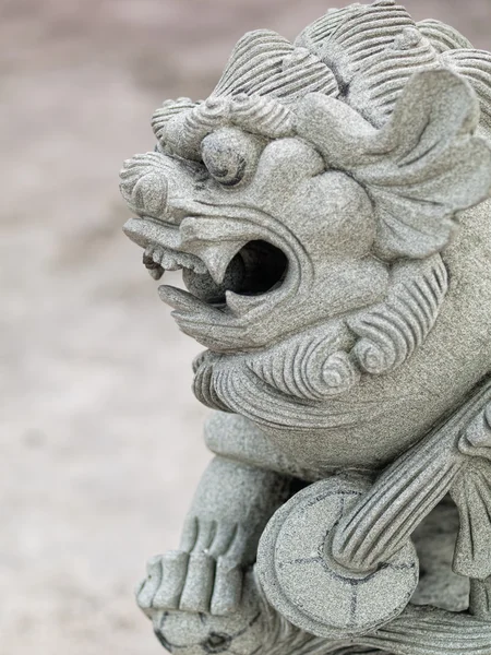 stock image Dragon head stone statue