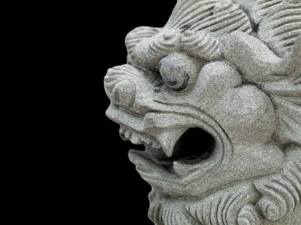 stock image Dragon head stone statue