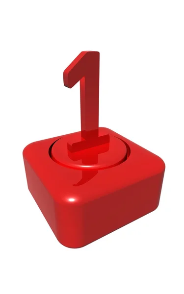 Number One Red — Stock Photo, Image