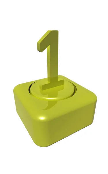 Number one green — Stock Photo, Image