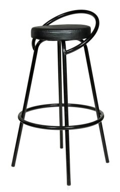 High black chair on a white background clipart