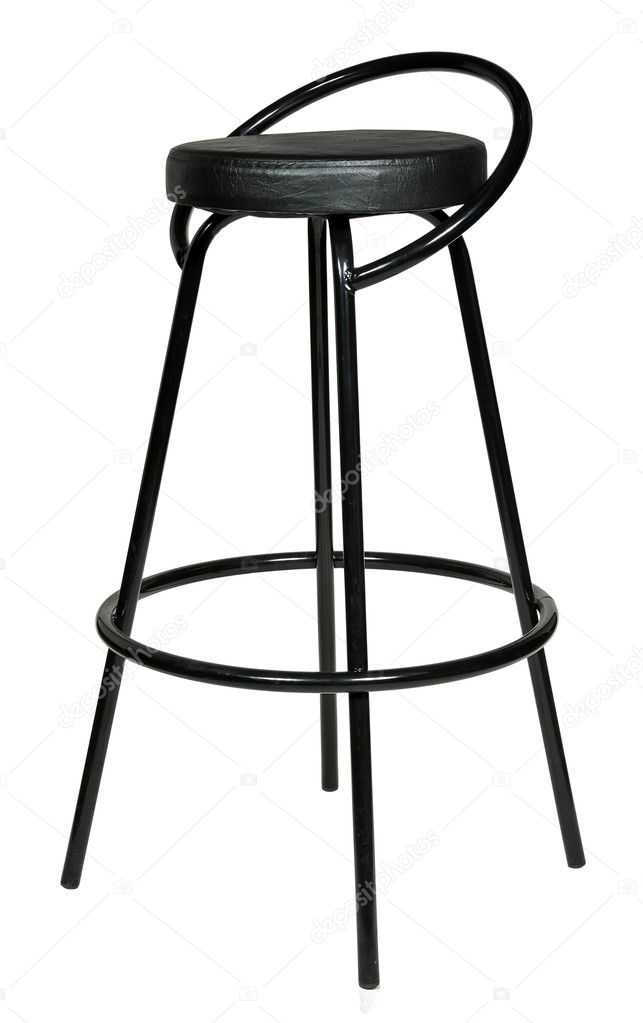 High black chair on a white background