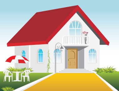 Stylish private residence clipart