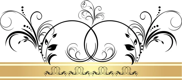 ゴールデン リボンの装飾用の飾り ベクトル イラスト — ストックベクタ
