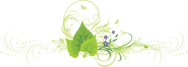 桦木的叶子 花与枝和家居装饰品 矢量插画 — 图库矢量图片