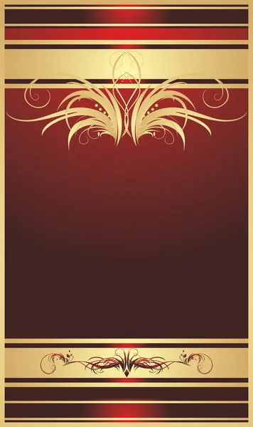 Zlatá florálním ornamentem. dekorativní pozadí pro kartu — Stockový vektor