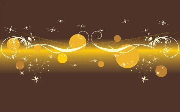 星とボール 装飾的な背景 ベクトル イラスト — ストックベクタ