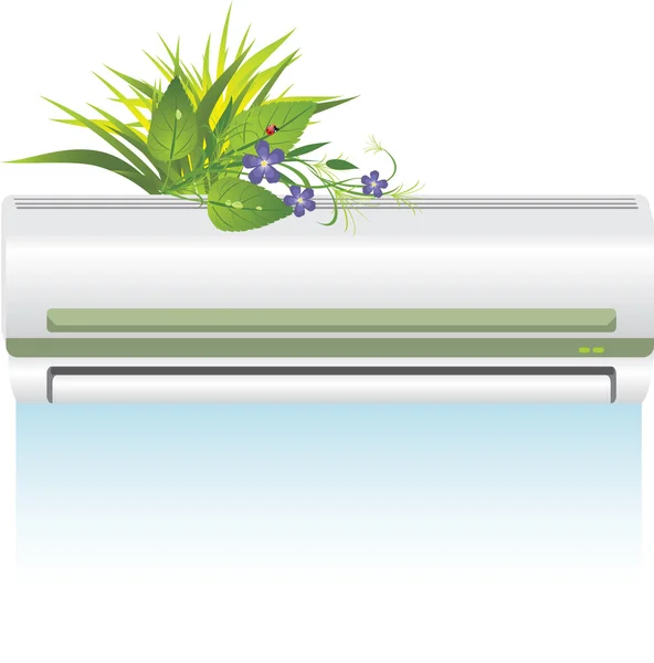 Conditioner und Blumenstrauß — Stockvektor