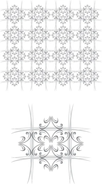 Ornament für dekorativen Hintergrund isoliert auf der weißen — Stockvektor