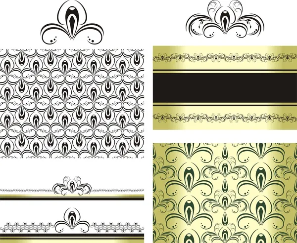 Patterns for decorative borders and frames — Stock Vector