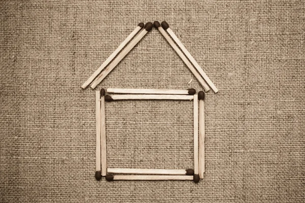 House from matches — Stock Photo, Image