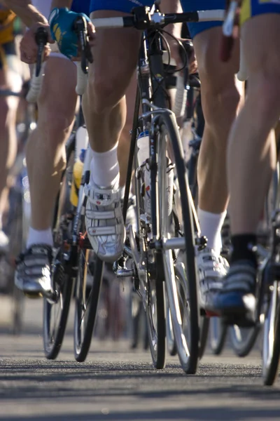 Ruedas Durante Una Carrera Ciclismo — Foto de Stock