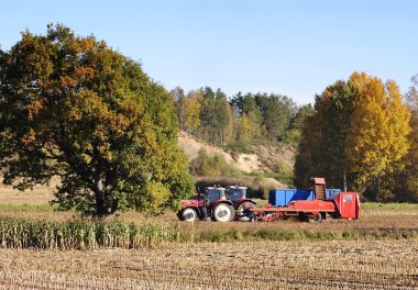 Farmer's autumn work clipart