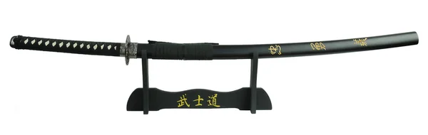 Чёрный самурайский меч — стоковое фото