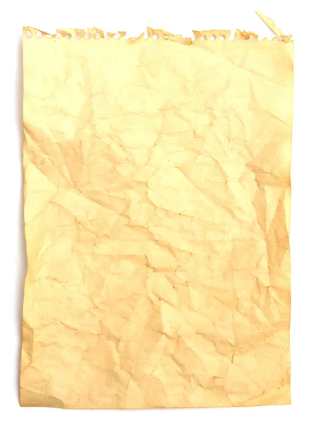 Παλιό Σημείωση τσαλακωμένο χαρτί — Φωτογραφία Αρχείου