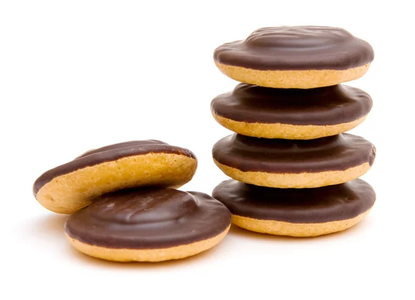 Round chocolate cookies — Stock Photo, Image