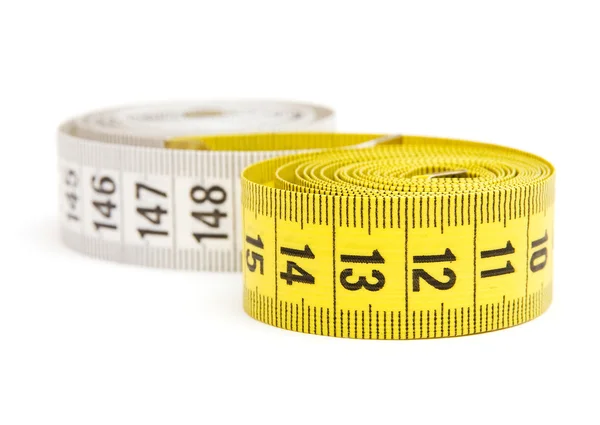 Sarı ve beyaz bant ölçme — Stok fotoğraf
