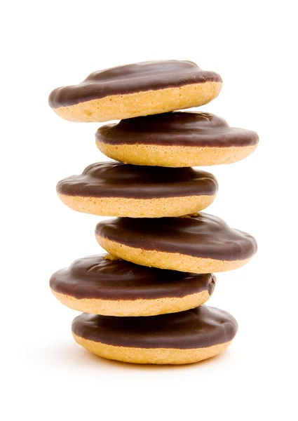 Round chocolate cookies — Stock Photo, Image