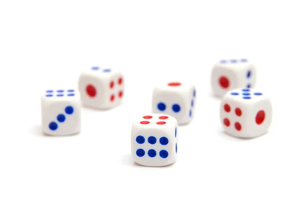 Six dices — Stock Photo, Image