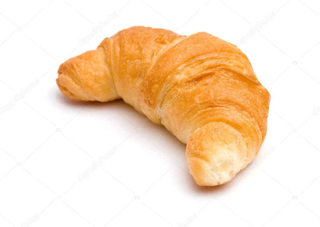 The image of the croissant isolated on white