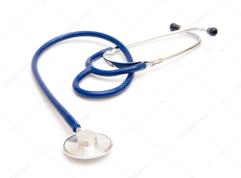 The image of stethoscope isolated on white background