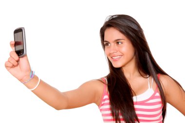 Woman taking photo clipart
